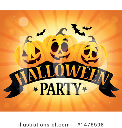 Royalty-Free (RF) Halloween Party Clipart Illustration by visekart - Stock Sample #1476598