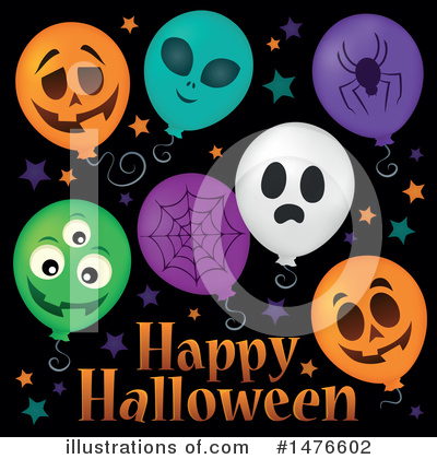 Halloween Balloons Clipart #1476602 by visekart