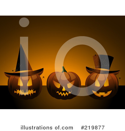 Royalty-Free (RF) Halloween Pumpkin Clipart Illustration by elaineitalia - Stock Sample #219877