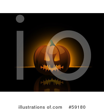 Royalty-Free (RF) Halloween Pumpkin Clipart Illustration by elaineitalia - Stock Sample #59180