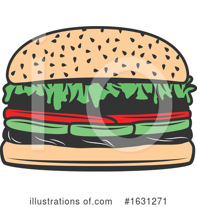 Burger Clipart #1631271 by Vector Tradition SM