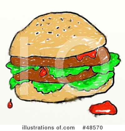 Royalty-Free (RF) Hamburger Clipart Illustration by Prawny - Stock Sample #48570