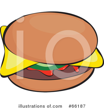 Royalty-Free (RF) Hamburger Clipart Illustration by Prawny - Stock Sample #66187