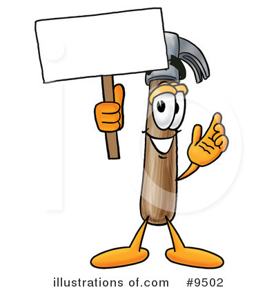 Hammer Clipart #9502 by Mascot Junction