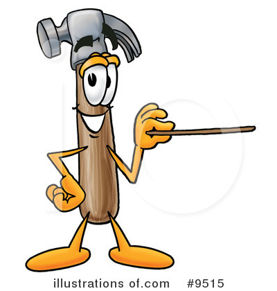 Hammer Clipart #9515 by Mascot Junction