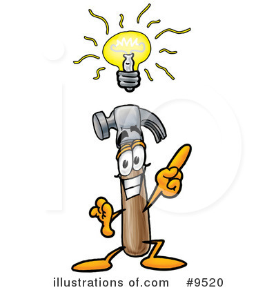 Hammer Clipart #9520 by Mascot Junction