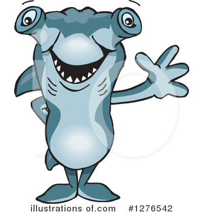 Royalty-Free (RF) Hammerhead Shark Clipart Illustration by Dennis Holmes Designs - Stock Sample #1276542