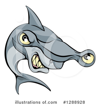 Royalty-Free (RF) Hammerhead Shark Clipart Illustration by AtStockIllustration - Stock Sample #1288928