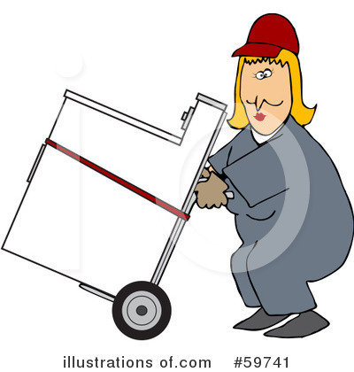 Royalty-Free (RF) Hand Truck Clipart Illustration by djart - Stock Sample #59741