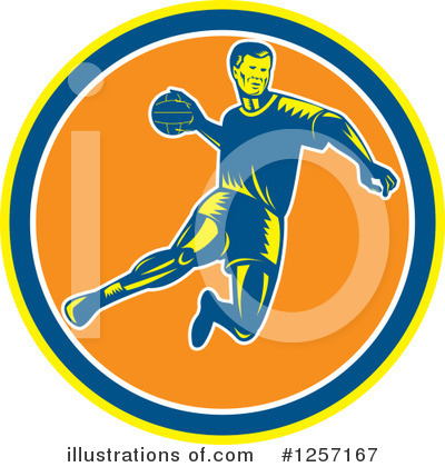 Royalty-Free (RF) Handball Clipart Illustration by patrimonio - Stock Sample #1257167
