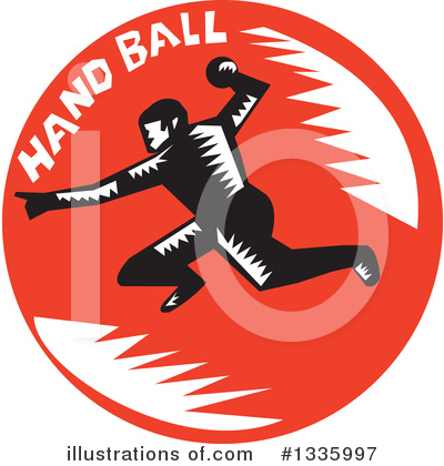 Royalty-Free (RF) Handball Clipart Illustration by patrimonio - Stock Sample #1335997