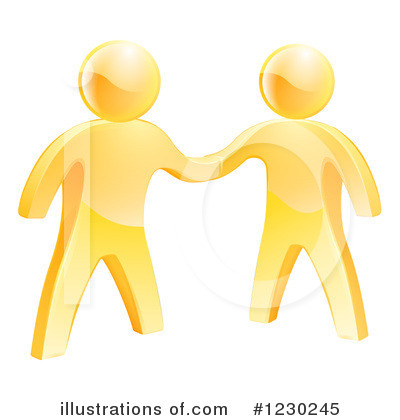 Royalty-Free (RF) Handshake Clipart Illustration by AtStockIllustration - Stock Sample #1230245