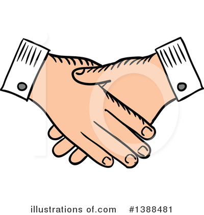 Royalty-Free (RF) Handshake Clipart Illustration by Vector Tradition SM - Stock Sample #1388481