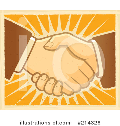 Royalty-Free (RF) Handshake Clipart Illustration by Cory Thoman - Stock Sample #214326