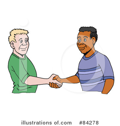 Royalty-Free (RF) Handshake Clipart Illustration by LaffToon - Stock Sample #84278