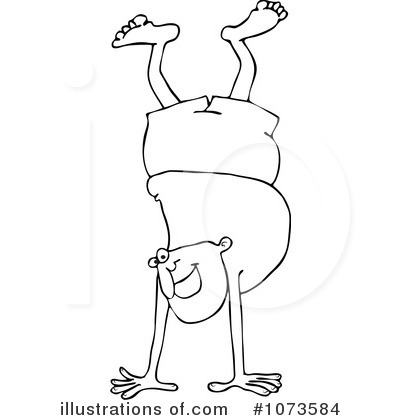 Royalty-Free (RF) Handstand Clipart Illustration by djart - Stock Sample #1073584