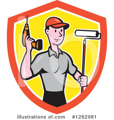Royalty-Free (RF) Handyman Clipart Illustration by patrimonio - Stock Sample #1262981