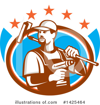 Royalty-Free (RF) Handyman Clipart Illustration by patrimonio - Stock Sample #1425464