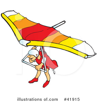 Royalty-Free (RF) Hang Gliding Clipart Illustration by Snowy - Stock Sample #41915