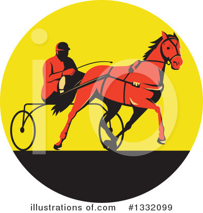 Royalty-Free (RF) Harness Racing Clipart Illustration by patrimonio - Stock Sample #1332099