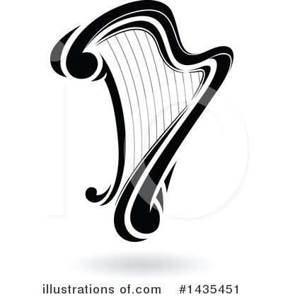 Royalty-Free (RF) Harp Clipart Illustration by cidepix - Stock Sample #1435451