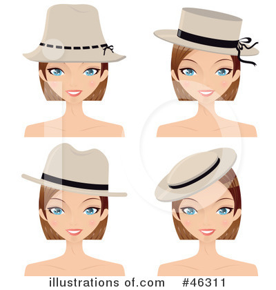Royalty-Free (RF) Hats Clipart Illustration by Melisende Vector - Stock Sample #46311