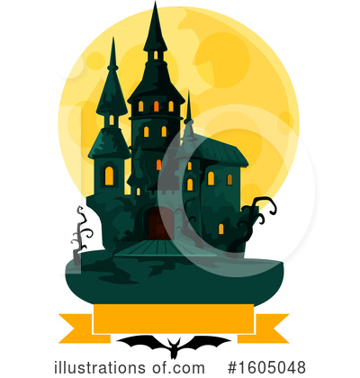 Royalty-Free (RF) Haunted Castle Clipart Illustration by Vector Tradition SM - Stock Sample #1605048