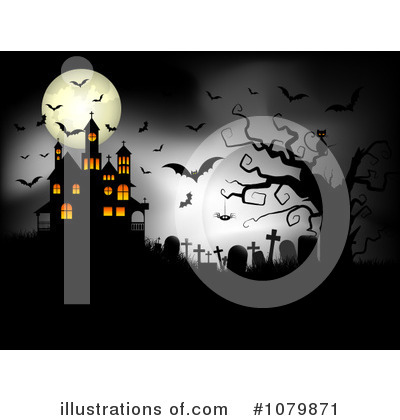 Royalty-Free (RF) Haunted House Clipart Illustration by KJ Pargeter - Stock Sample #1079871