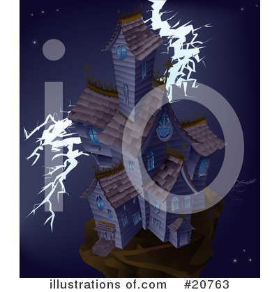 Royalty-Free (RF) Haunted House Clipart Illustration by AtStockIllustration - Stock Sample #20763