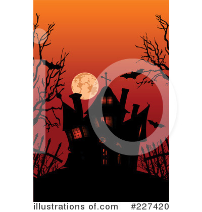 Royalty-Free (RF) Haunted House Clipart Illustration by Pushkin - Stock Sample #227420