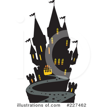 Royalty-Free (RF) Haunted House Clipart Illustration by visekart - Stock Sample #227462
