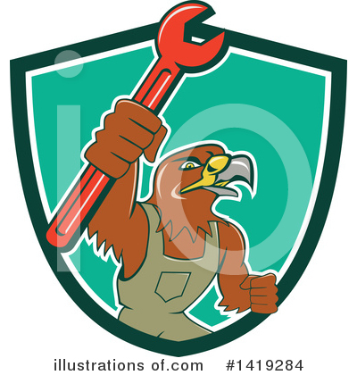 Royalty-Free (RF) Hawk Clipart Illustration by patrimonio - Stock Sample #1419284