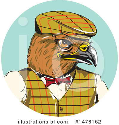 Royalty-Free (RF) Hawk Clipart Illustration by patrimonio - Stock Sample #1478162