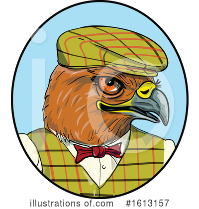 Royalty-Free (RF) Hawk Clipart Illustration by patrimonio - Stock Sample #1613157