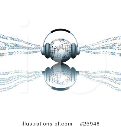 Royalty-Free (RF) Headphones Clipart Illustration by KJ Pargeter - Stock Sample #25946