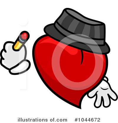 Royalty-Free (RF) Heart Character Clipart Illustration by BNP Design Studio - Stock Sample #1044672