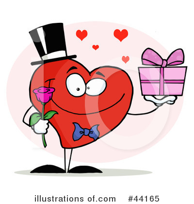 Royalty-Free (RF) Heart Character Clipart Illustration by Hit Toon - Stock Sample #44165