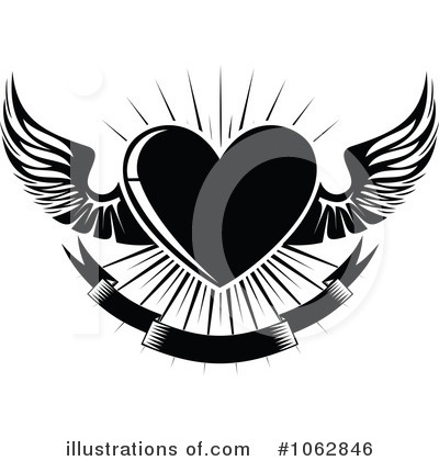Winged Heart Clipart #1062846 by Vector Tradition SM