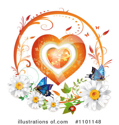 Royalty-Free (RF) Heart Clipart Illustration by merlinul - Stock Sample #1101148