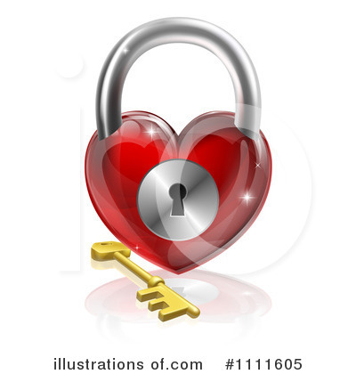Heart Padlock Clipart #1111605 by AtStockIllustration