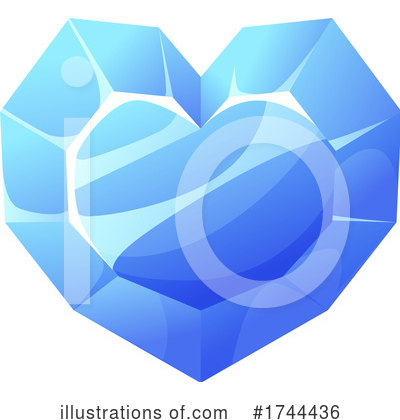 Diamond Heart Clipart #1744436 by Vector Tradition SM