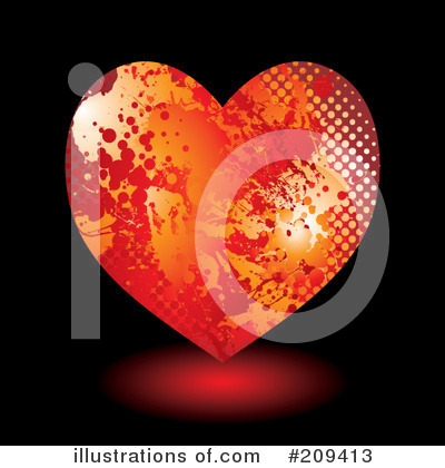 Royalty-Free (RF) Heart Clipart Illustration by michaeltravers - Stock Sample #209413