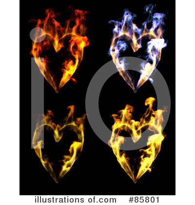 Flaming Heart Clipart #85801 by Mopic