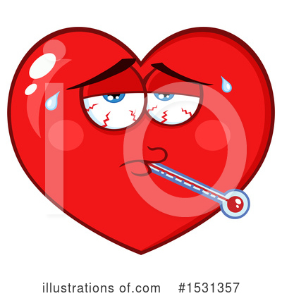 Royalty-Free (RF) Heart Mascot Clipart Illustration by Hit Toon - Stock Sample #1531357
