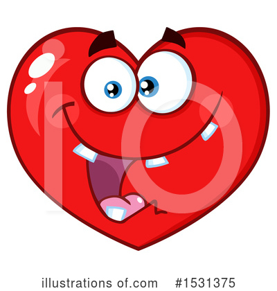 Royalty-Free (RF) Heart Mascot Clipart Illustration by Hit Toon - Stock Sample #1531375