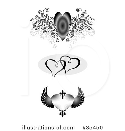 Royalty-Free (RF) Hearts Clipart Illustration by C Charley-Franzwa - Stock Sample #35450
