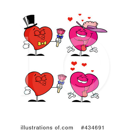 Royalty-Free (RF) Hearts Clipart Illustration by Hit Toon - Stock Sample #434691