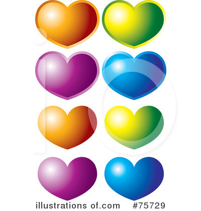 Royalty-Free (RF) Hearts Clipart Illustration by Lal Perera - Stock Sample #75729