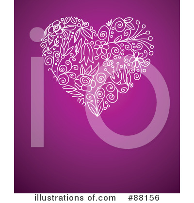 Royalty-Free (RF) Hearts Clipart Illustration by Pushkin - Stock Sample #88156