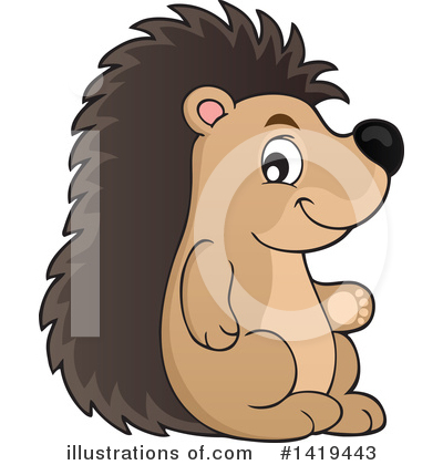 Royalty-Free (RF) Hedgehog Clipart Illustration by visekart - Stock Sample #1419443